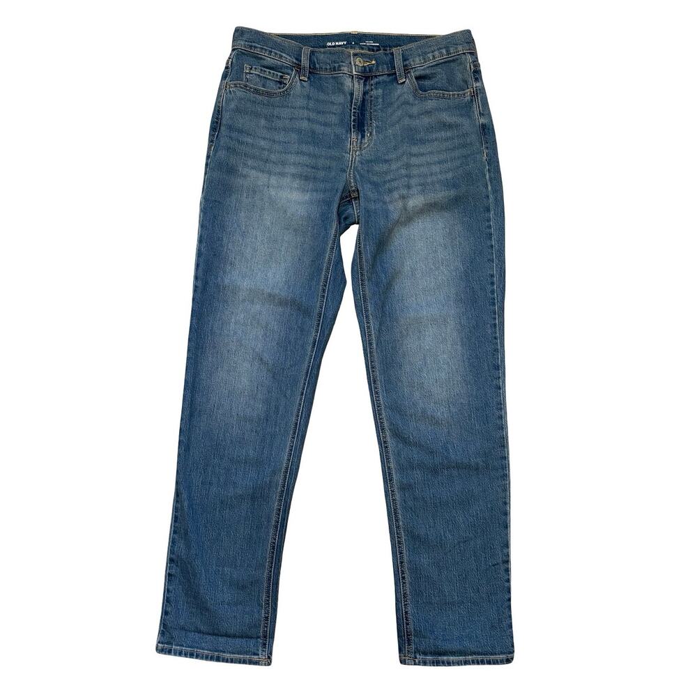 Old Navy Wow Boyfriend Mid Rise Relaxed Jeans Medium Wash Size 6